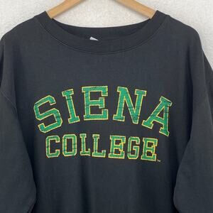 SIENA COLLEGE Sweatshirt Mens L SAINTS Loudonville Franciscan New York Black